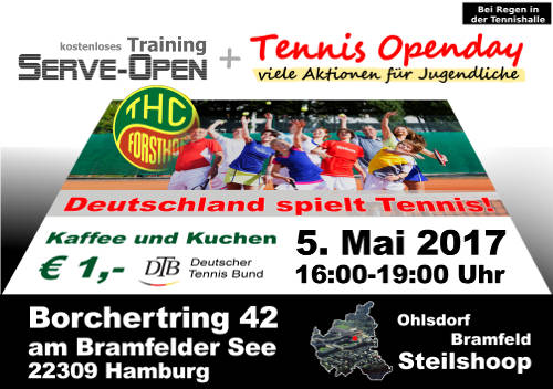 Einladungskarte Deutschland spielt Tennis