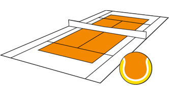 Kinder-Tennisplatz für Lernstufe ORANGE